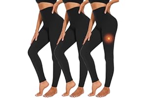 3 Pack Fleece Lined Leggings Women High Waisted Warm Winter Yoga Pants for Women Thermal Running Workout Leggings