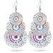 Funky Lightweight Bohemian Geometric Drop Earrings | Fashion Statement For Women & Girls
