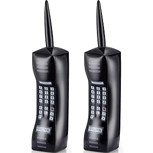 2 Packs Inflatable Mobile Phone Inflatable 80's Retro Mobile Phone Party Decoration Theme Props Fancy Dress Accessory 30 Inches