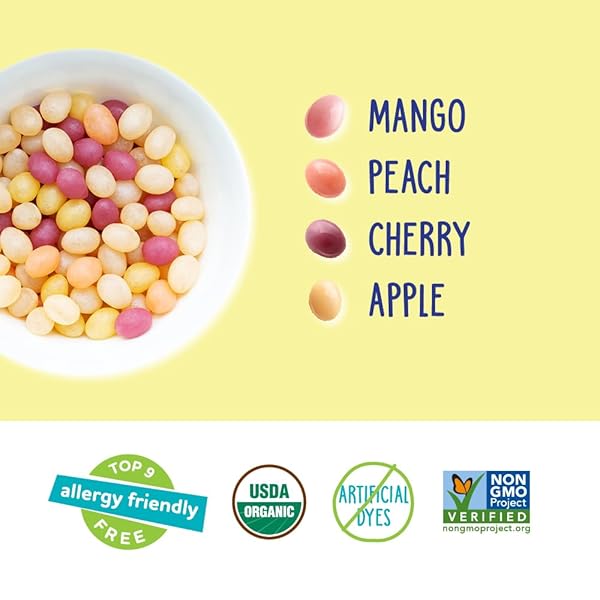 YUMEARTH ORGANIC JELLY BEANS – FRUITY CANDY SNACK PACKS, GLUTEN FREE SNACKS FOR KIDS – ALLERGY FRIENDLY, NON-GMO, NO ARTIFICIAL DYES – ASSORTED FLAVORS, 7.5 OZ. (PACK OF 15)