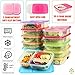 Meal Prep Containers 2 Compartment Lunch Boxes Food Storage Container with Lids,BPA Free Plastic Bento Box Set of 12,Portion Control Divided Cover,Reusable,Microwave Dishwasher Freezer Safe