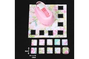 Postage Stamp Embossing Punch 2x1.8cm Stamp Shape Craft Punch Embossing Machine Round Hole Punch Toothed Puncher Embosser(Sty