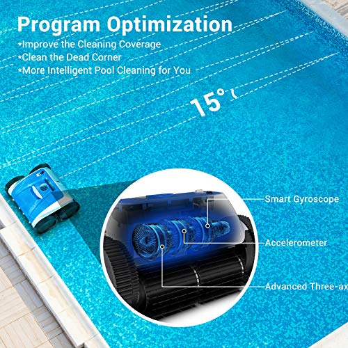 PAXCESS Cordless Robotic Pool Cleaner WallClimbing Fuction with Smart Route Plan, Automatic