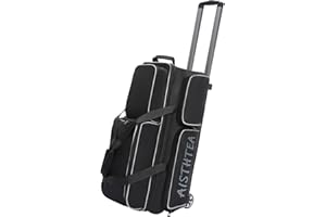 Aisthtea 3 Ball Bowling Bag with Wheels, Bowling Bags 3 Ball Roller with Large Separate Shoe Compartment and Oversized Accessory Pocket