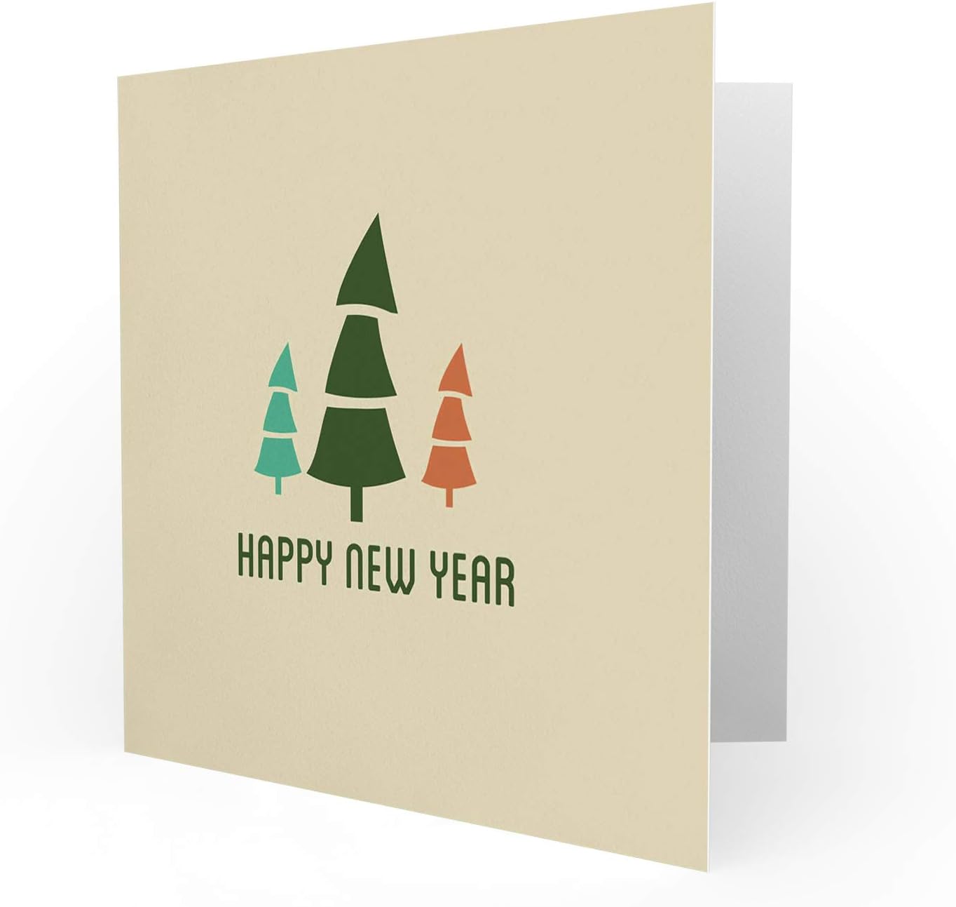 Wee Blue Coo NEW HAPPY NEW YEAR TREES CHRISTMAS BLANK CHRISTMAS CARD, 15 x 15 cm - Image 3