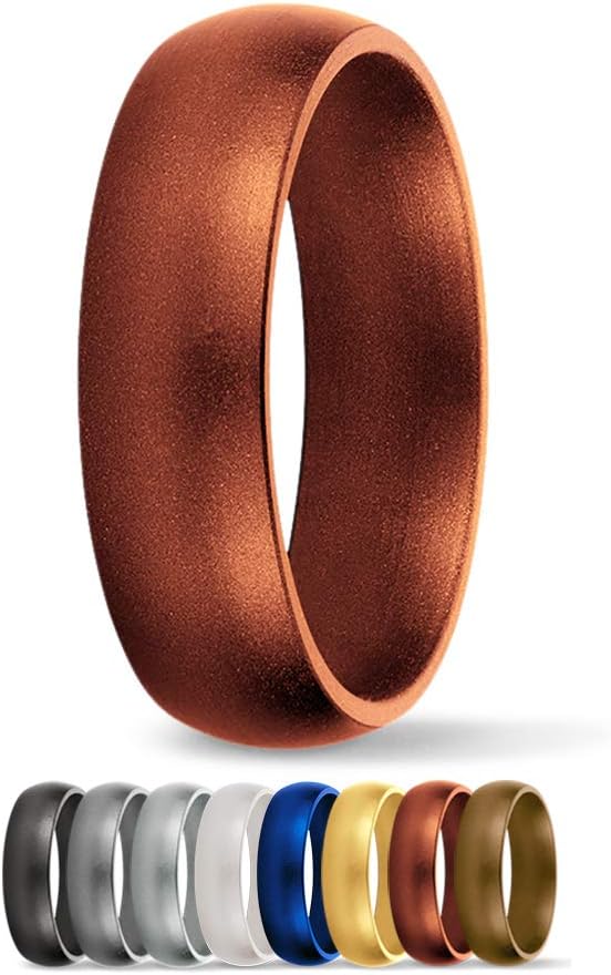 SAFERINGZ COMMITMENT TO WORKSafeRingz Silicone Wedding Ring, 6mm, Made in the USA, Men or Women, Size 4-13