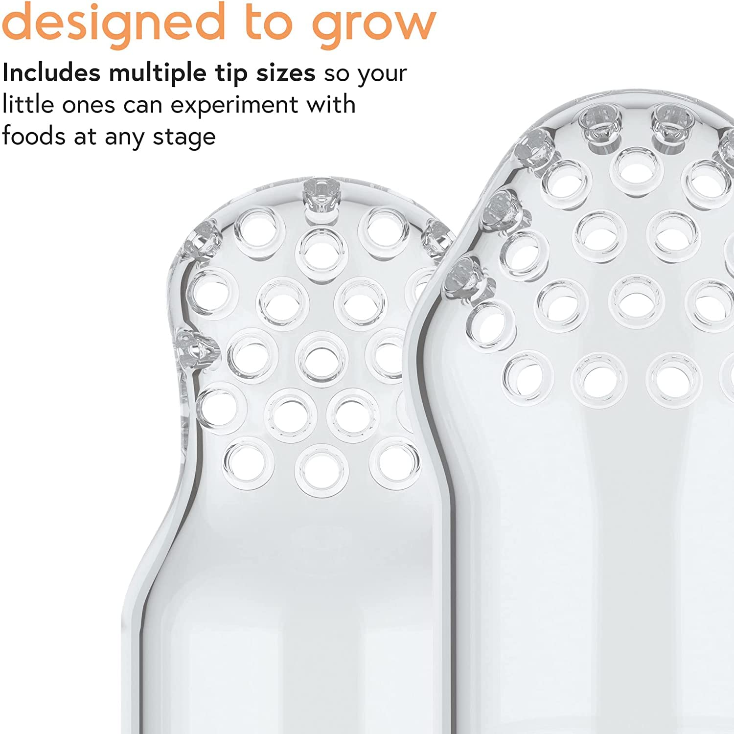 Fruuti Baby Fruit Feeder by Quark - Frozen Teether & Baby Food Feeder Pacifier - Perfect for Self Feeding, with Extra Silicone Tips - Secure Latch & Clip Ring - BPA, BPS, PVC, Phthalates Free