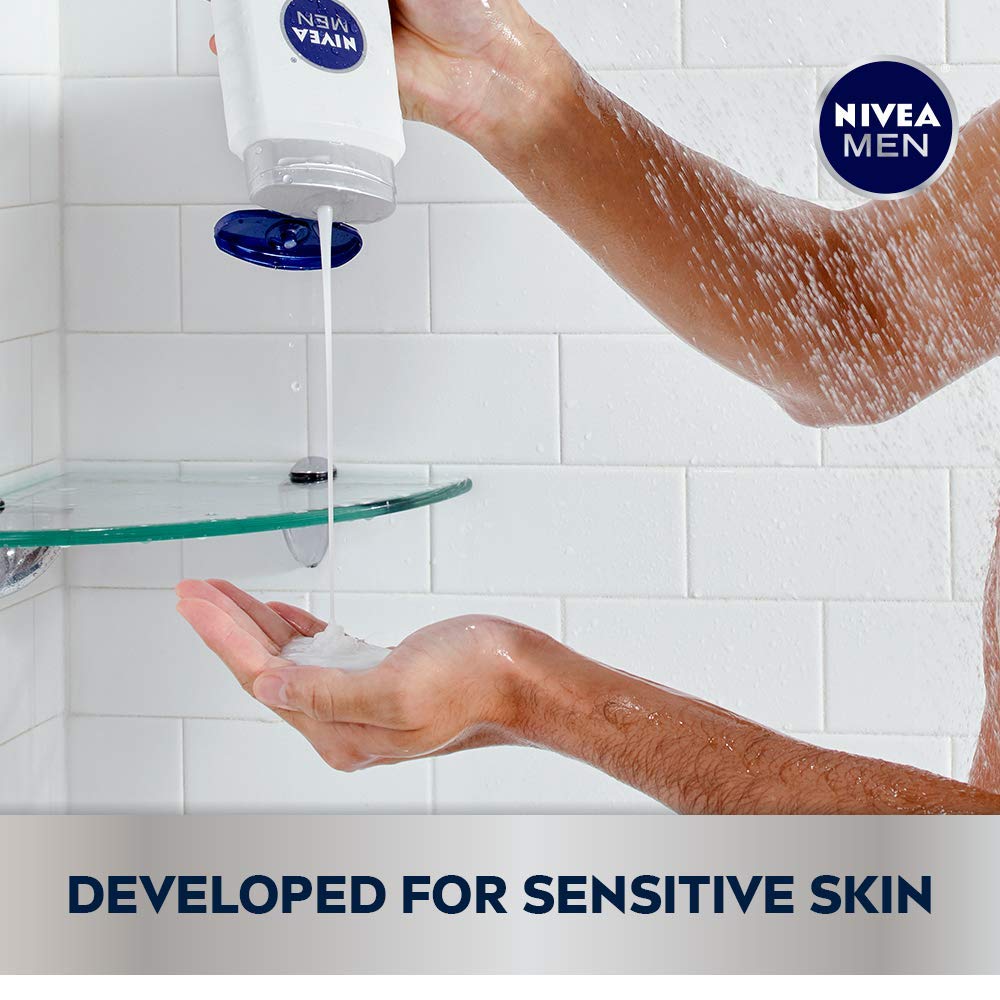 NIVEA Men Sensitive 3-in-1 Body Wash 16.9 Fluid Ounce (Pack of 3) : Bath And Shower Gels : Beauty