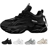 MACEFIL Men's Fashion Retro Chunky Sneakers Stylish Y2K Dad Shoes Casual Comfortable Non Slip Versatile Athletic Shoes