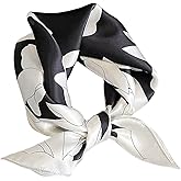Aufeel Women's 100% Pure Mulberry Silk Small Square Scarf - Neckerchief Women - Silk Headscarf - 21" x 21"