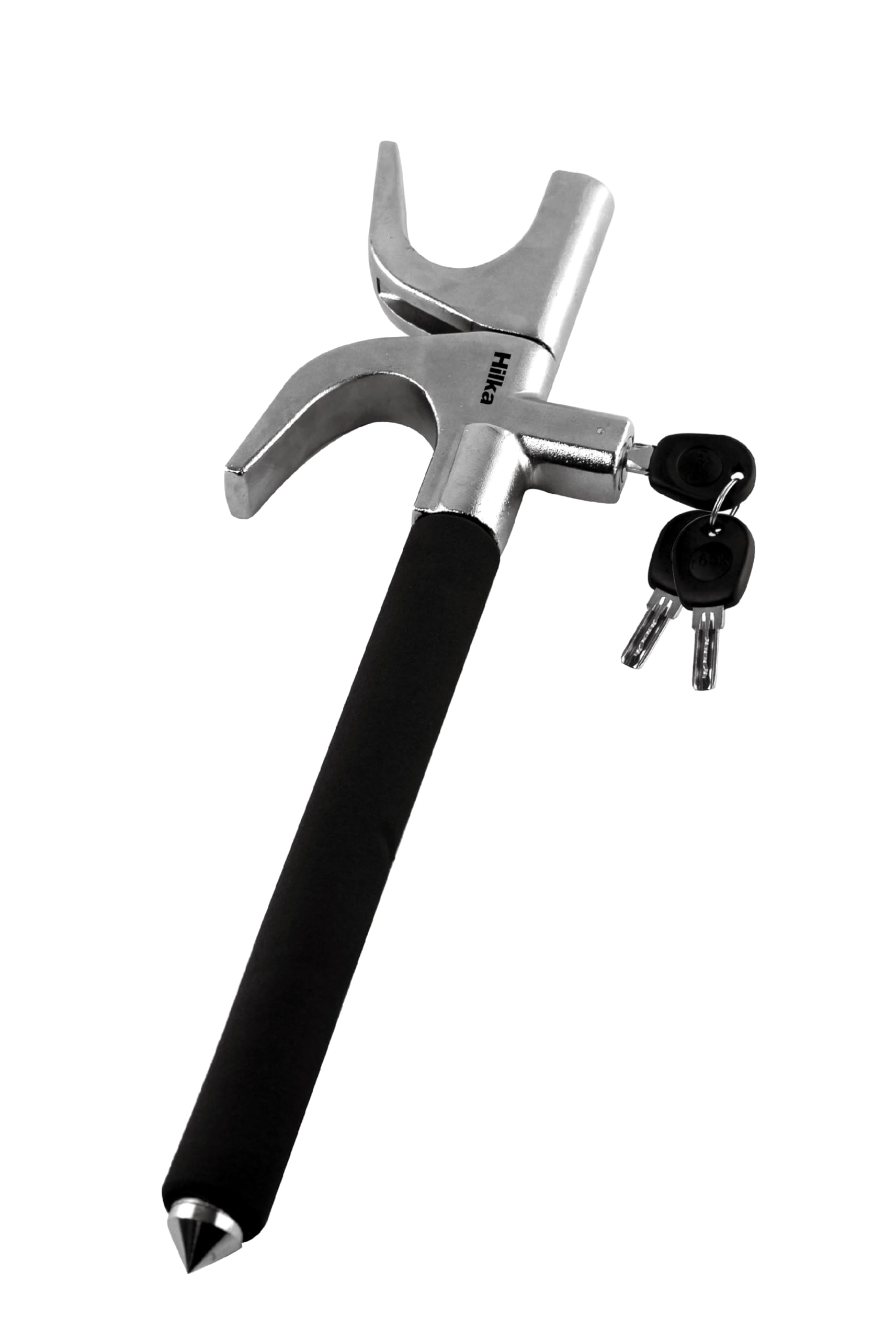 Hilka 83550422 Steering Wheel Lock with Safety Hammer, Black