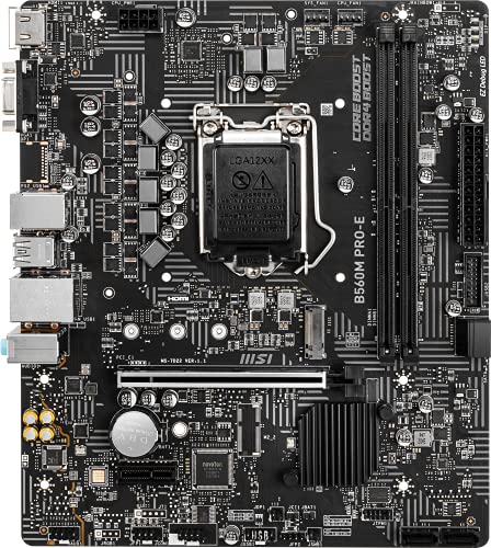 MSI-Placa-Base-para-Juegos-B560M-Pro-E-Micro-ATX-10-a11a-generacion-Intel-Core-LGA-1200-Socket-DDR4-4800-MHz-Ranura-M2-USB-32-Gen-2-Tipo-A-25G-LAN-DPHDMI