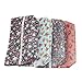 LJY 4 Pieces Assorted Large Capacity Flower Floral Pen Holder Stationery Pencil Pouch Travelling Multi-functional Cosmetic Bags