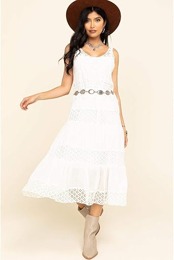 white crochet top dress