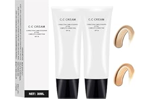 MIXAROLA Skin Tone Adjusting CC Cream Spf 50 - CC Cream Self Adjusting for Mature Skin,Cosmetics CC Cream,Colour Correcting Self Adjusting for Mature Skin (Natural+Ivory)