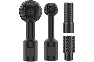 Abizarch 4Pcs Sphere Rotary Burr with 5/8-11 Threads for 4 1/2 and 5 Inch Angle Grinder Head Attachments, High Carbon Steel R