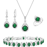 LMXXVJ Jewelry Set For Women,Platinum Plated Necklace Ring Earrings Bracelet Costume Jewelry Set Mother's Day Christmas Birthday Thanksgiving Day Gift for Mom/Wife