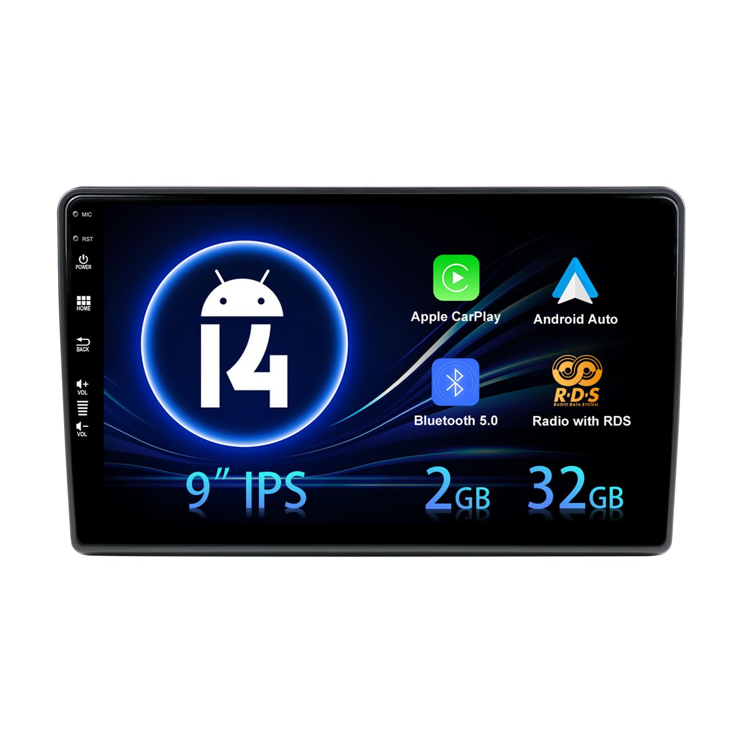 Double Din Android 14 Car Stereo 2G+32G For Fiat Ducato/Peugeot Boxer/Citroen Jumper 2006-2022 Carplay GPS Sat Nav Head unit WIFI SWC RDS BT FM AM Bluetooth5.0
