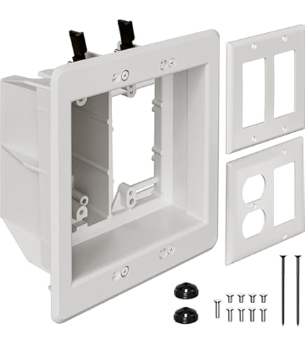 Arlington LVDR2 2-Gang Combo Electrical/Low-Voltage Box, Black, 1