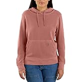Carhartt Women's 106178 Relaxed Fit Midweight Garment Dyed French Terry Hooded - Medium Regular - Apple Butter