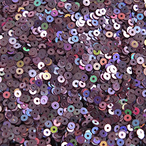 3mm Round Flat Sequins Lavender Lazersheen Rainbow Reflective Metallic. Made in USA