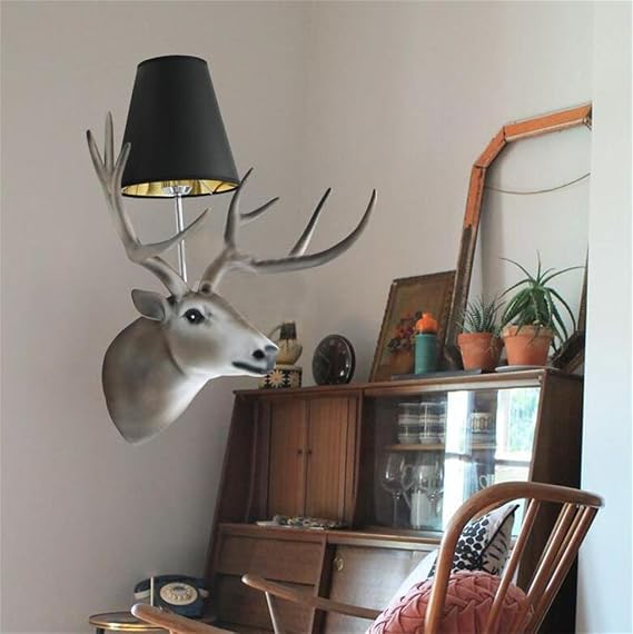 Harz Hirschgeweih Wandlampe Wohnzimmer Schlafzimmer