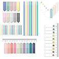 BAYTORY 1060 Sheets Transparent Sticky Index Tabs, Clear Sticky Notes Long Page Book Markers, Tape Flags for Book Annotation and Aesthetic School Stationary Supplies Planner Accessories