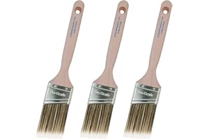 Pro Grade Paint Brush Set - 3-Pack - 2" Angle Brushes for All Latex and Oil Paints & Stains - Home Improvement - Interior & Exterior Use