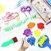 Glokers Early Learning Kids Paint Set, 28 Piece Mini Flower Sponge Paint Brushes. Assorted Painting Drawing Tools in a Clear Durable Storage Pouch. Including 6 Crayola Washable Kids Paint