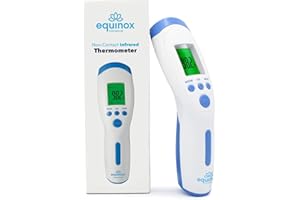 Equinox International, Digital Forehead Thermometer - Thermometer for Adults - No Touch Thermometer (Non Contact) - Body/Surface/Room Temperature Scanner � LCD Display Ideal for Whole Family & Babies