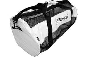 Hiturbo Mesh Dive Duffel Bag: Scuba Gear Bags for Diving, Snorkeling, Freediving and Swimming - 60L Travel Beach Pool Water Sports Equipment Bag with Shoulder Strap