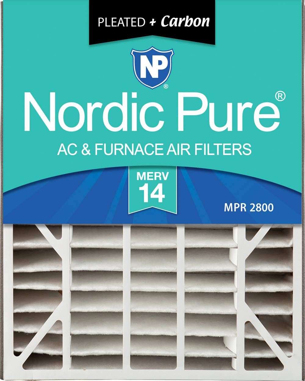 Pure Nordic 20x25x5 4 of Box Filter, Air Furnace AC Replacement Bear