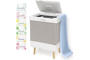 aGratHav Towel Warmer for Bathroom, Foldable Towel Warmer Bucket, Blanket Warmer, Extra-Large 35L Fast Heating, Heating & Drying Modes & Timer, ETL Certification, 6 Free Fragrance Discs, White