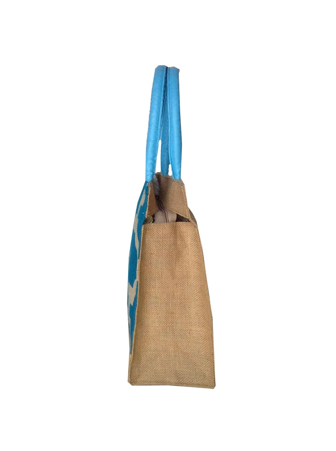 foonty daily use women jute lunch bag(turquoise,6298)