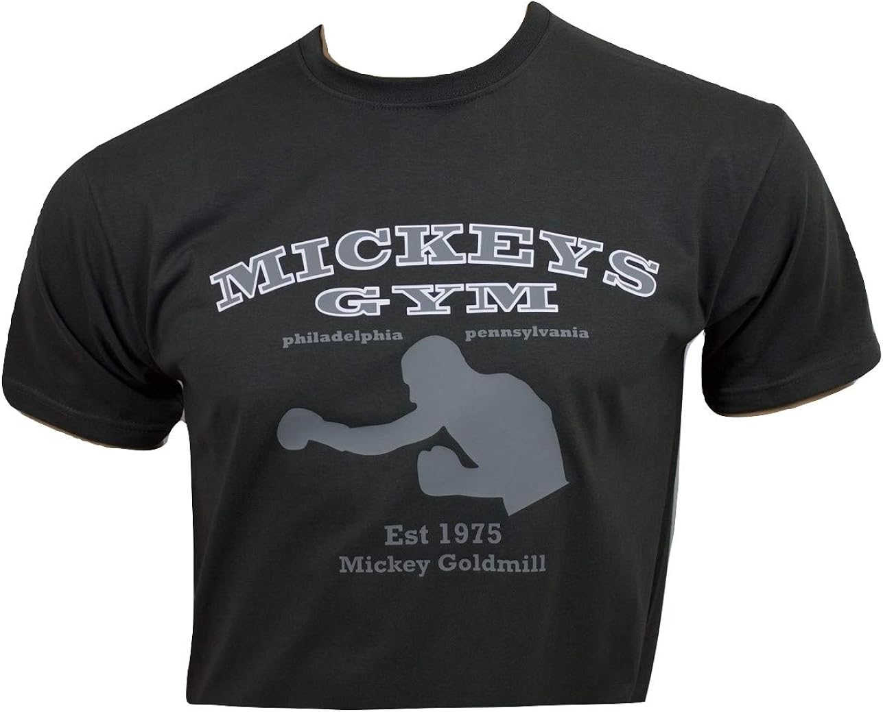 Rocky Mens 80s Film tShirt Mickeys Gym Grey Amazon.co.uk Clothing
