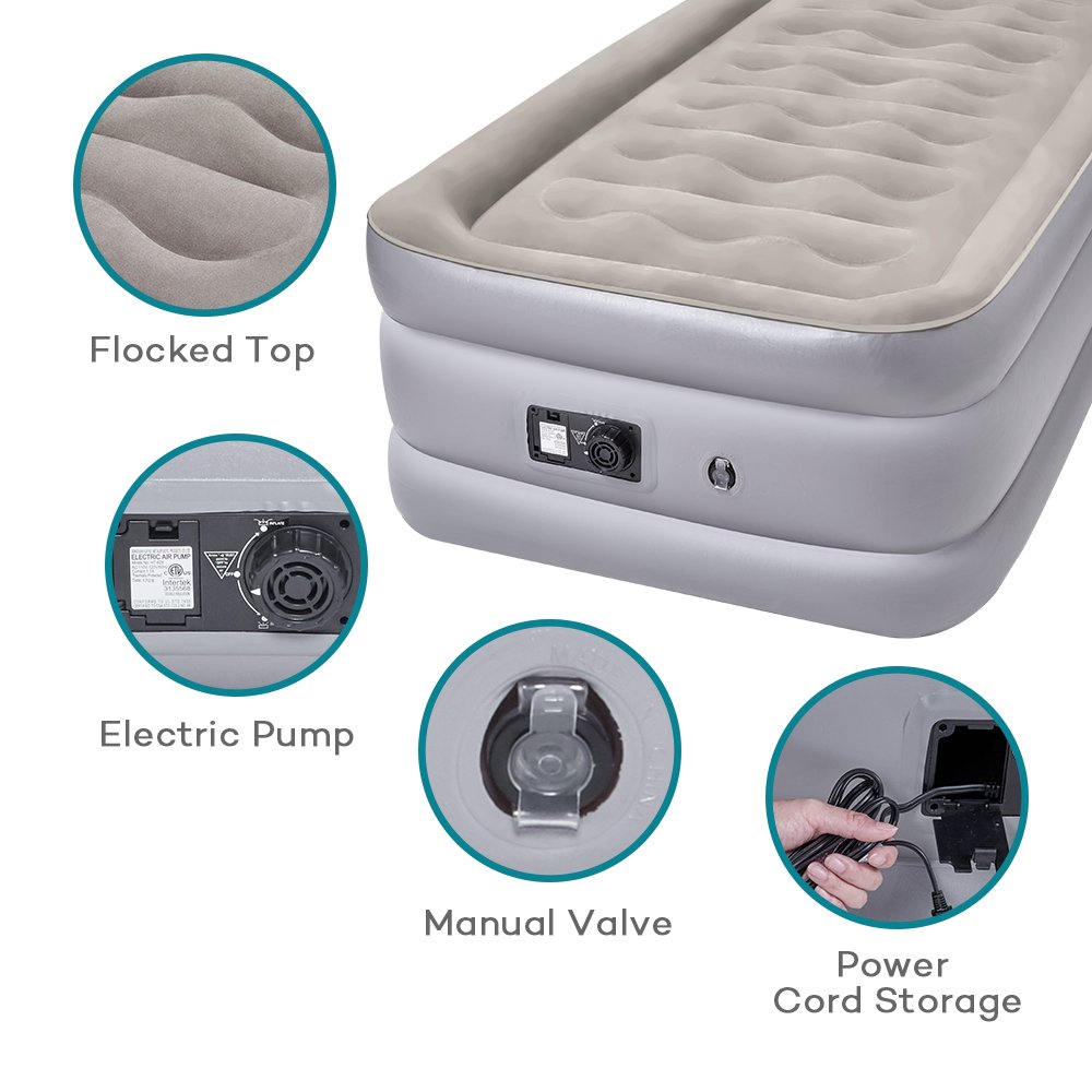 sable single size air bed