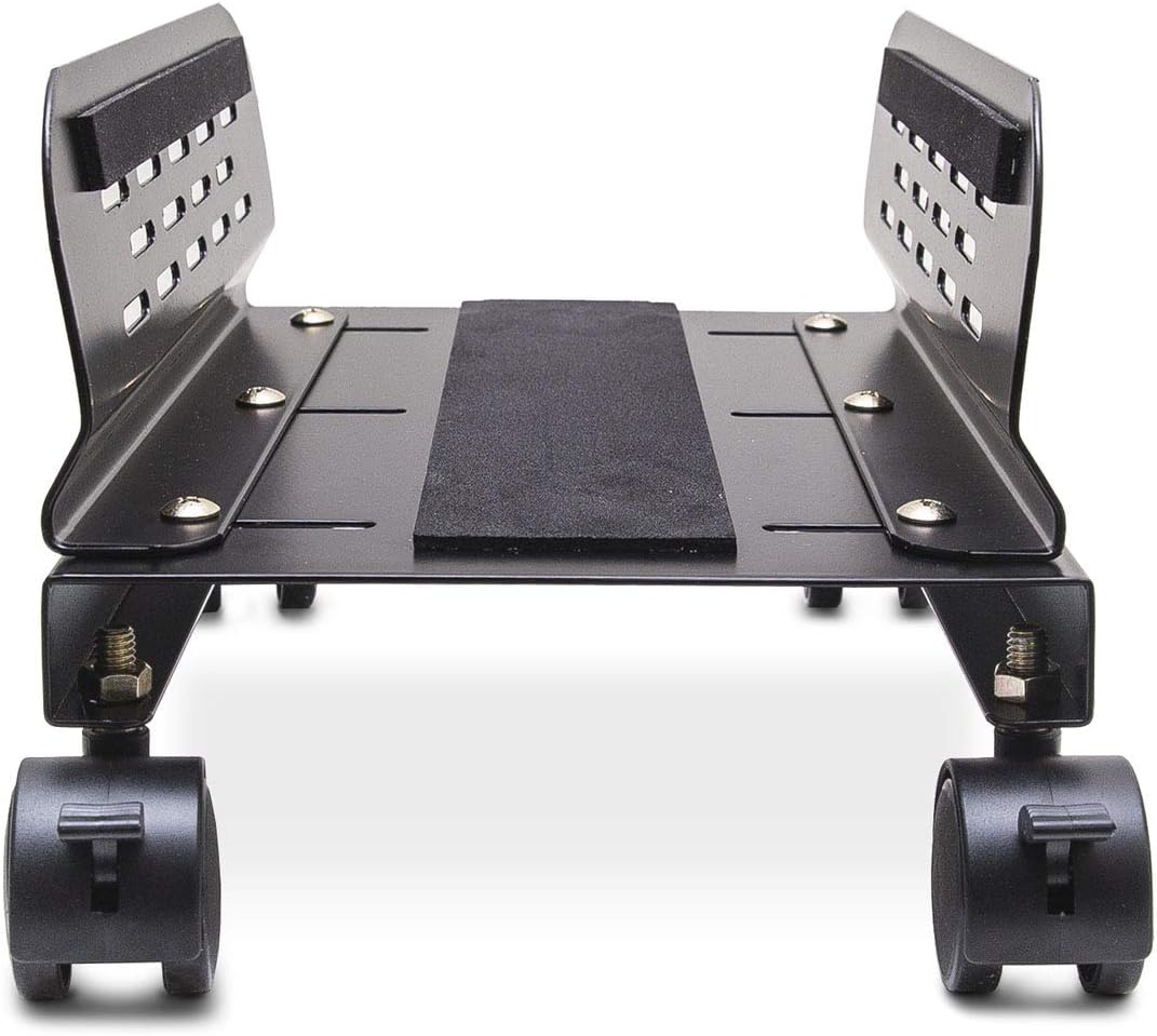 Syba Mobile Desktop Tower Computer Metal Floor Stand Rolling Caster Wheels with Ventilation and Adjustable Width from 6 to 10 Inches - SY-ACC65057: Office Products