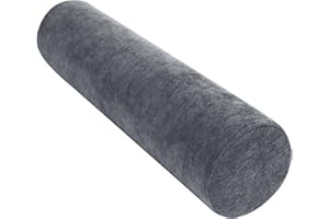 Long Round Cervical Pillow - Machine-Washable Removable Case & Comfort Memory Foam for Customized Support(Gray,110x20cm)