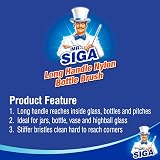 MR.SIGA Long Handle Bottle Brush 5.5 cm Head Nylon Bristles view 7