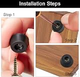 N/C Black Rubber Leg Protectors 21mm 8 Pcs Non Slip Round Feet Pads for view 6