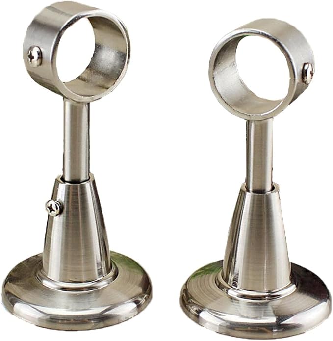 Set of 2 CeilingMount Bracket for Drapery Rod Curtain Pole Support