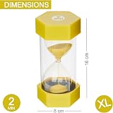 Temple Lodge Jumbo Sand Timer for Kids 2 Minutes Yellow - Visual Time Tool view 2