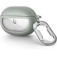 SURITCH Protective Case for Beats Studio Buds 2021, Studio Buds+ Plus 2023 Case Cover with Carabiner Keychain, Skin-Friendly TPU Shockproof Protector for Earbuds Charging Case Accessories, Olive