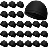 Janmercy 24 Pack Skull Cap Running Hats, Sweat Wicking Helmet Liner Men's Cooling Cycling Caps, Stretchy Beanie Headwear