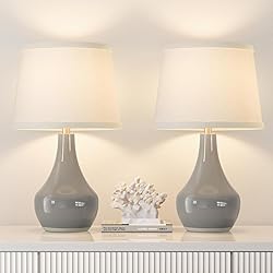 Seealle Modern Ceramic Table Lamps for Night Stands