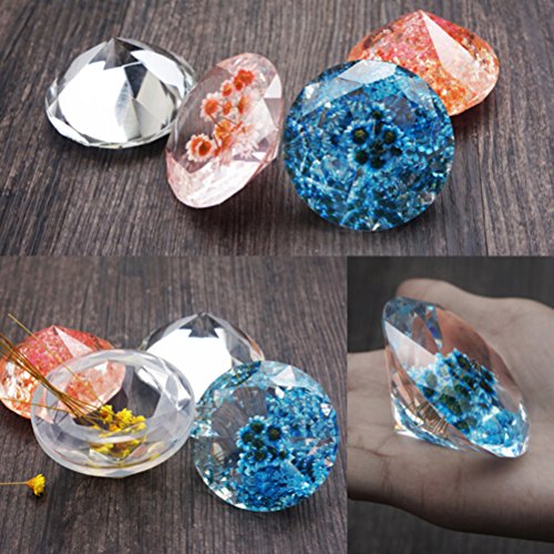 Buytra Diamond Silicone Resin Casting Molds for Epoxy Resin, Jewelry Making Earring Pendant DIY Crafts, 2 Pack