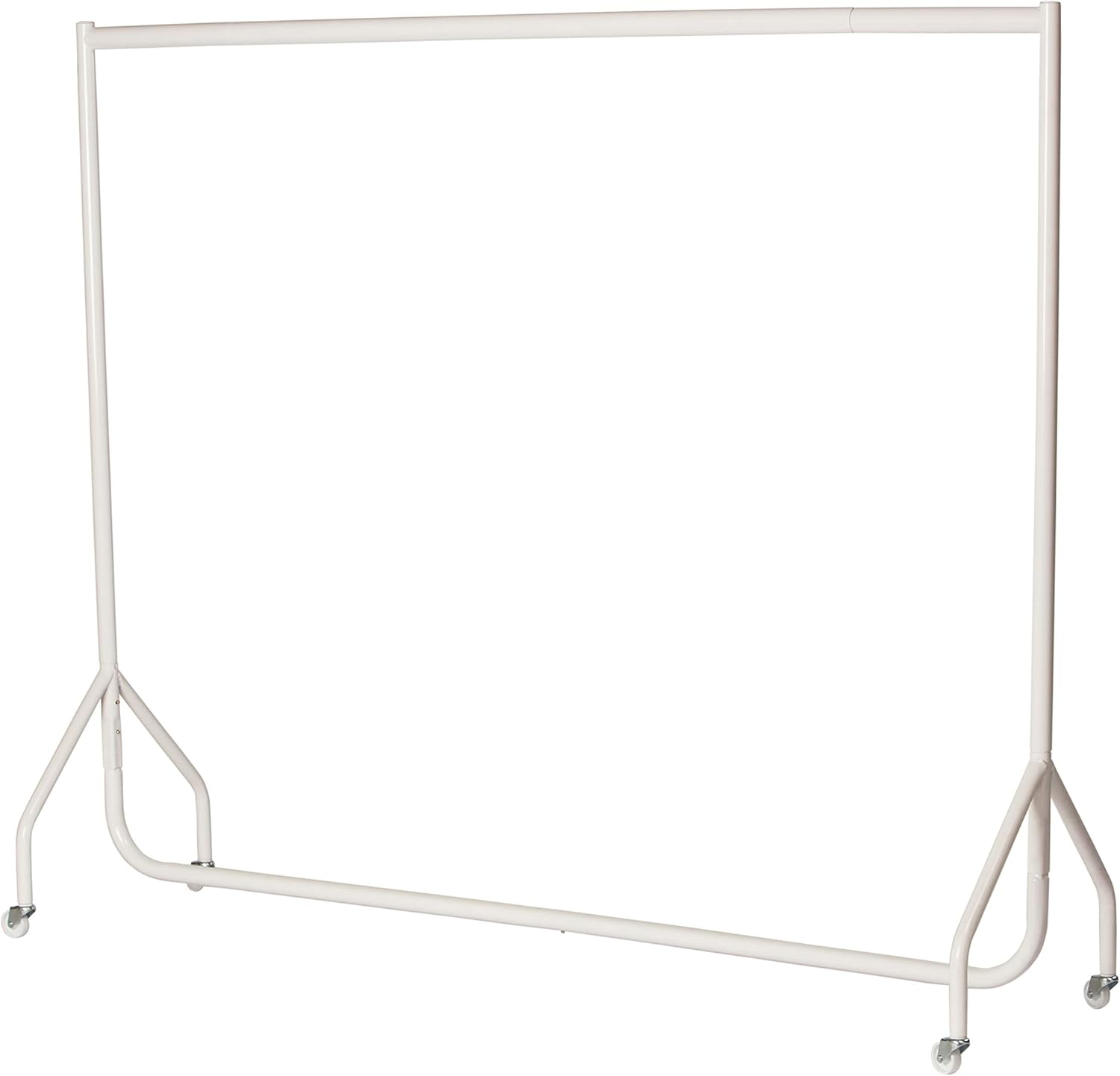 The Shopfitting Shop HEAVY DUTY WHITE Clothes Rail 5ft Long x 5ft High Garment Storage Rack 32mm Steel Tube
