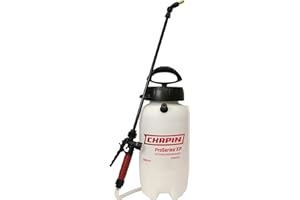 CHAPIN INTERNATIONAL Chapin 26021XP Made in USA 2-Gallon Heavy-Duty Compression Sprayer for Professional Use, with 3 nozzles -one Brass, Pressure Relief Valve, Comfort Grip Handle, Translucent White