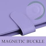 HAUTOCO PU Leather A6 Budget Binder Cover 6 Ring Notebook Purple view 5