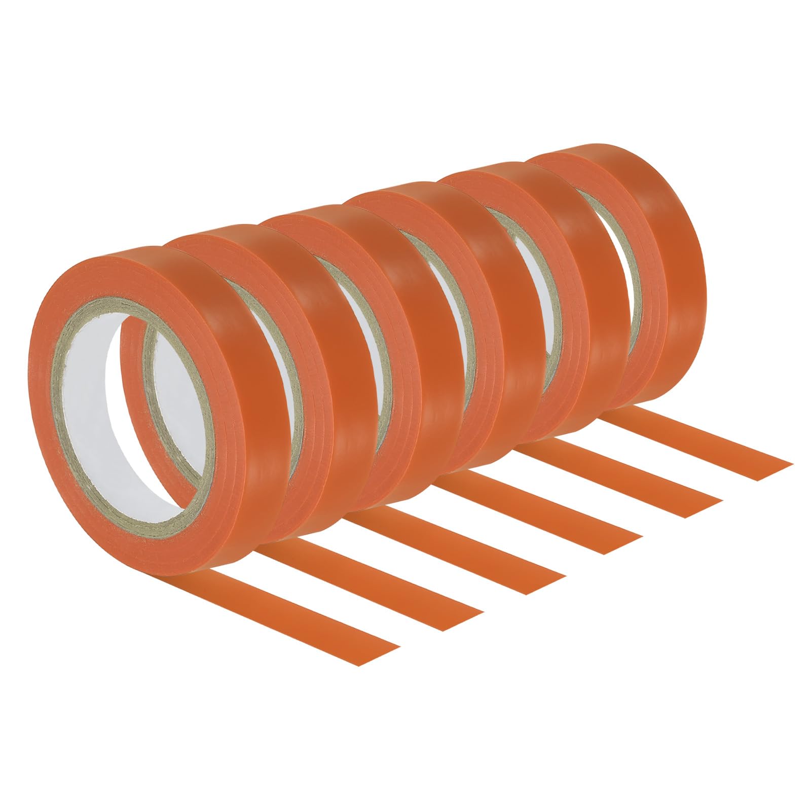 PATIKIL 32.8Ft Grip Finishing Tape, 6 Pack PVC Racquet Finishing Tapes Racket Accessories Sticky Seal for Tennis Badminton, Orange